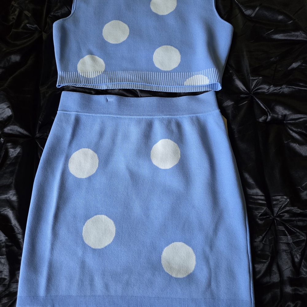 Year of Ours Sky Blue Set with White Dots